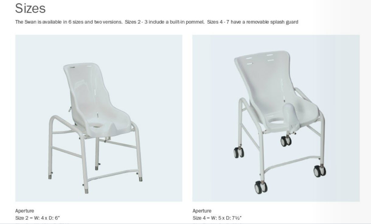 Snug Seat Swan Shower Commode Chair FREE Shipping